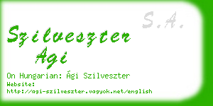 szilveszter agi business card